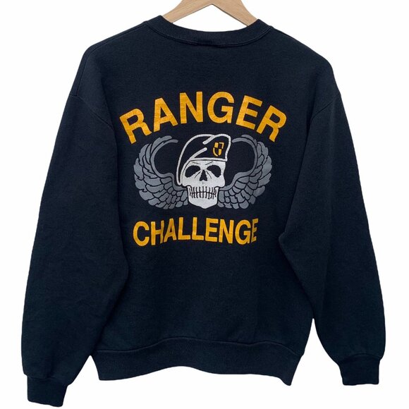 Vintage Airbone Sweatshirt Army Big Logo Military Sweater Ranger Challenge Shirt - Picture 1 of 2